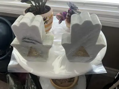 Marble 2pc Bookends, View more
