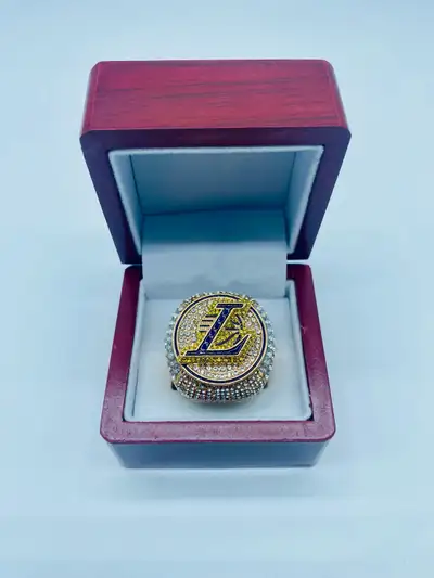 Lebron James	m LA Lakers NBA Championship Ring In Custom Display, View more