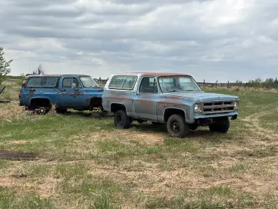 Two jimmys for sale. One is a 79 with a factory small block 400 in it. Which is the one in the front...