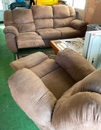 Couch recliner $150 and Chair recliner $100 or $200 for the pair