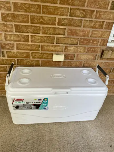 100 Quart Coleman Coastal Xtreme Series Marine Cooler White New, View more