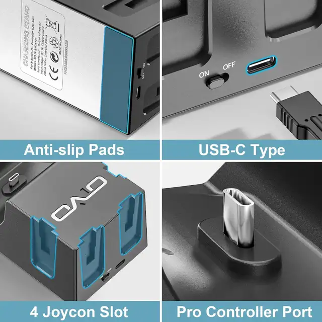 Charging Dock for Nintendo Switch joycon and Pro controller523497162513459204