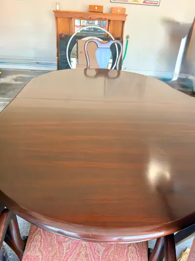 Cherry wood Dining room table & 6 chairs, View more