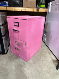 2 Drawer Pink Filling Cabinet
