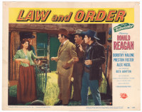 1953 - 3 diff movie poster Lobby cards Ronald Reagan Law & Order