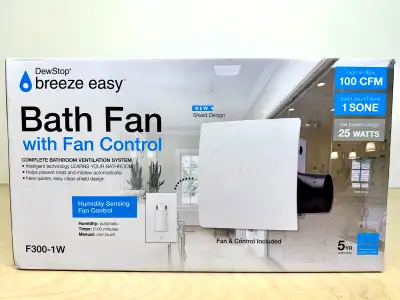 NEW DewStop Breeze Easy Bath Fan w Control, View more