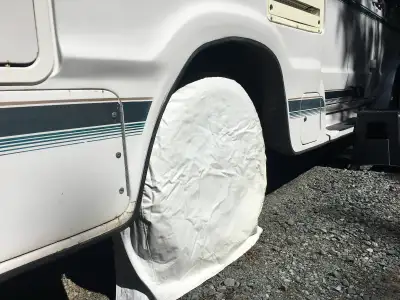 Four tire covers. No rips, not rotten or used very much. Easily fit 16” tires. I am selling because...