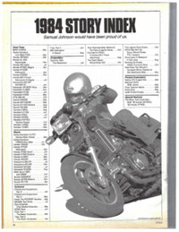 Motorcycle Magazines -1984 Cycle Magazine - 9 Issues