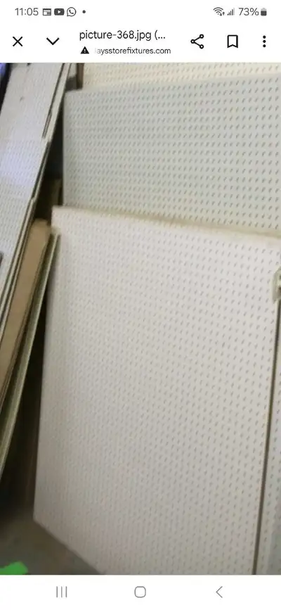 There are quite a few sheets of 1/4" thick pegboard, in (47" x 54"), are still available, from $12 e...