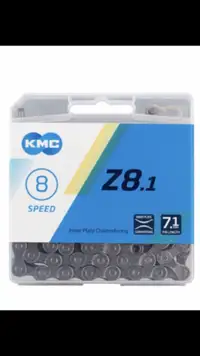 New KMC Z8.1 Bicycle Chain 6,7,8 12-24 Speed 1/2x3/32 Mountain