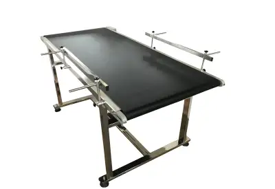Promotion Packaging Machine 59"x24"Black PVC Belt Conveyor230048, View more