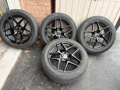 I'm selling a set of used rims and tires that are in good condition, perfect for an upgrade or repla...