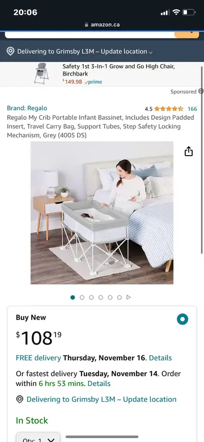 Regalo Bassinet, View more