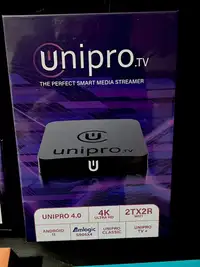 Unipro 4.0 4k best android box Inc 1 yr