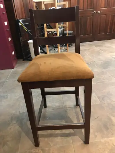 Real wood and  real Fur bar chairs for sale $49, View more