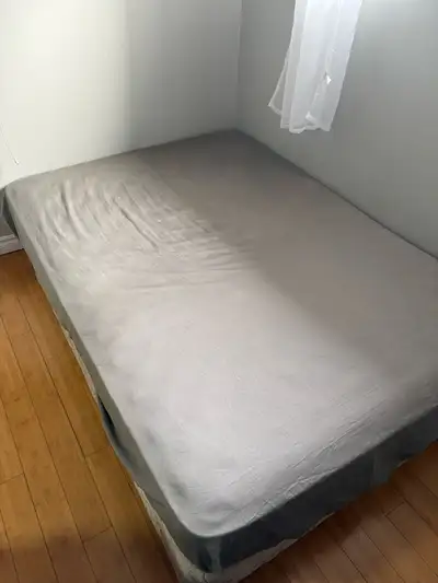 Double wood springbox and mattress, View more