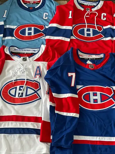MONTREAL CANADIENS HOCKEY JERSEYS $80ea. - BRAND NEW, View more