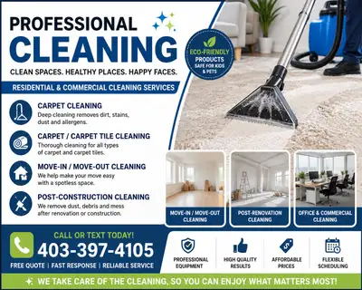 Professional Carpet Cleaning & Cleaning Services | Calgary Looking for reliable and affordable clean...
