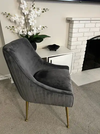 NEW Luxury Velvet Upholstered Living Room Accent Chair Modway Discern Pleated Back Upholstered Perfo...
