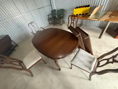 Free delivery used Wooden Dining Table with 4 chairs, View more
