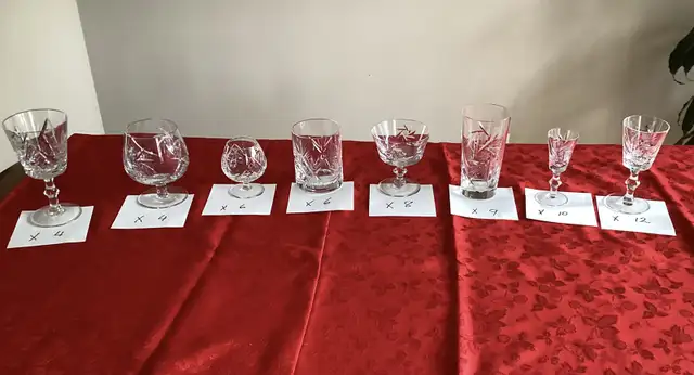 PINWHEEL CRYSTAL GLASSES  in Kitchen & Dining Wares in City of Montréal - Image 4