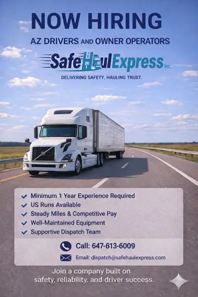 We are hiring AZ Drivers and Owner Operators What We Offer: • Competitive pay • Consistent routes an...