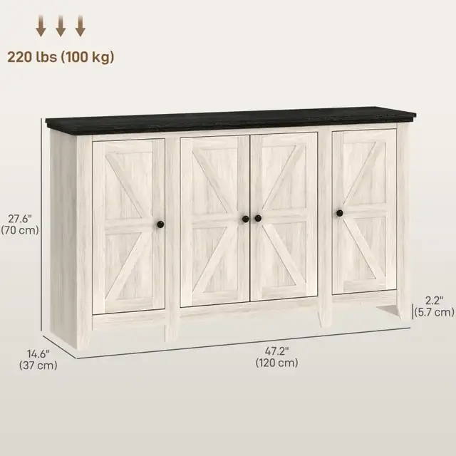 Beautiful Wood grain rustic Sideboard, Buffet Cabinet  in Hutches & Display Cabinets in Markham / York Region - Image 5