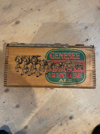 Vintage Genesee 12 Horse Ale Wooden Beer Case