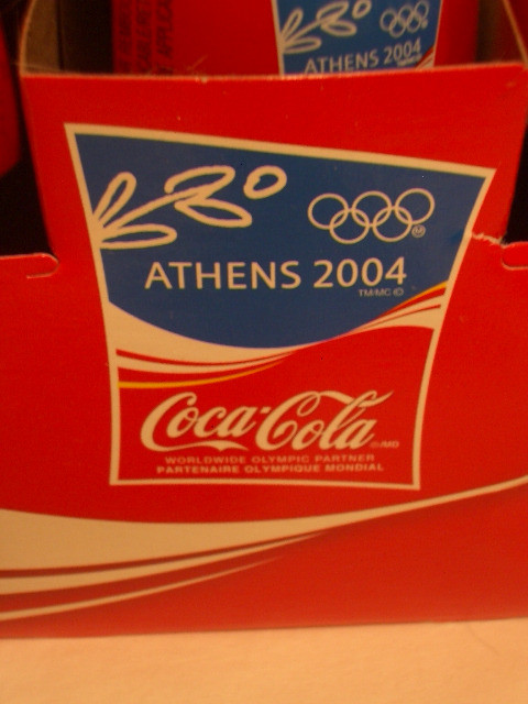 6 Pack of Full Coco Cola Glass Bottles (2004 Athens Olympics) in Arts & Collectibles in City of Toronto - Image 4