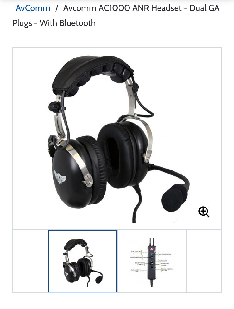 Brand new Avcomm AC1000 Bluetooth ANR Aviation Headphones, photo 1