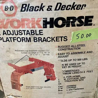 Black & Decker WorkHorse Platform Scaffold Sawhorse Why rent, when you can have this handy Work Hors...