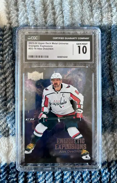 2023-24 Upper Deck Metal Universe Alexander Ovechkin Energetic Explosions. Graded 10 (Gem Mint) by C...