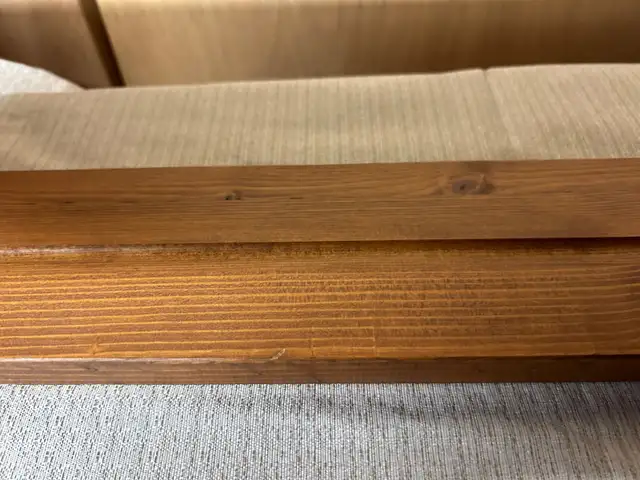WOODEN DISPLAY SHELF WITH RIDGES ON TOP & BOTTOM SHELF in Bookcases & Shelving Units in Edmonton - Image 3