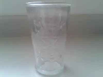 Vintage 1888 Milk Glass embossed star and cow, no chips or cracks