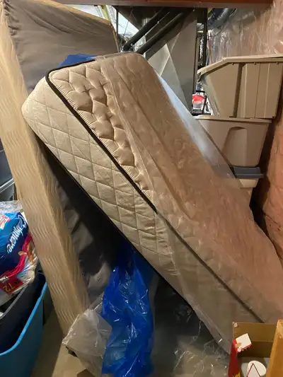 FREE single mattress and box spring, View more