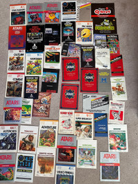 Large collection of vintage 1980s video game manuals