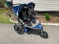 BOB Duallie/Double BOB Jogging Stroller with Rain Cover and Cadd