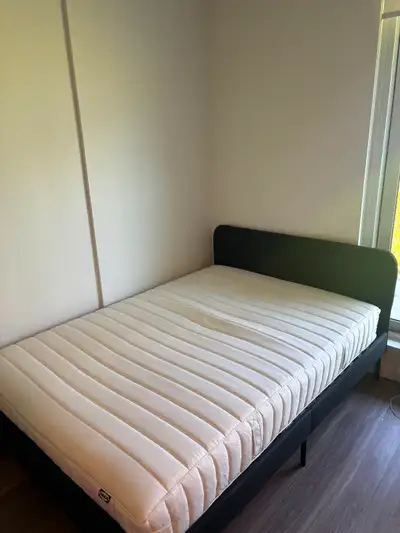 MOVING SALE ~ IKEA SLATTUM Bed Frame + VALEVAG Mattress Bundle, View more