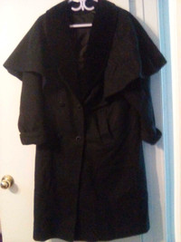 Dressy Ladies Coats size L and XL Black. One never used (faux fu