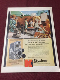 1958 Keystone Cameras Original Ad