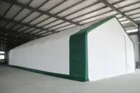 Double Trussed Peak Storage Shelter 50'x100'x23' (450g PVC)
