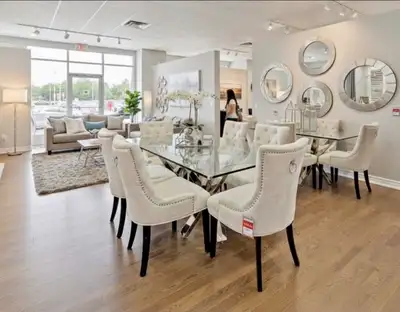 Luxury Velvet Chairs 7 Piece Dining Set, View more