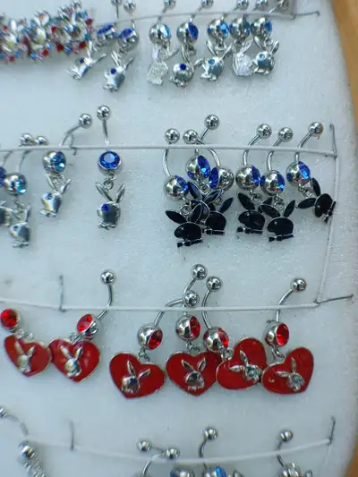 Piercing jewellery for nose, ears, belly button, tang, breast, View more