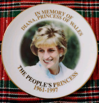Vintage In Memory of Diana Princess Commemorative Plate
