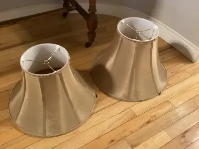 2 LARGE LAMPSHADES SIZES  18” & 17” DIAMETER, View more