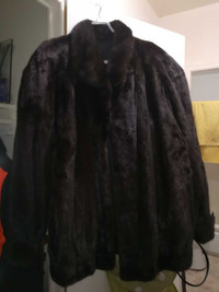 Fur mink coat with label