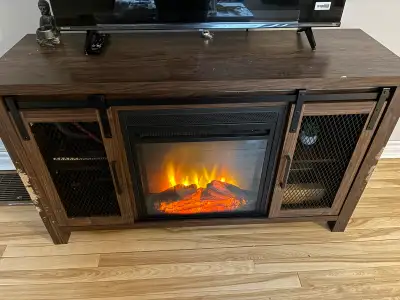 TV cabinet with fireplace, View more