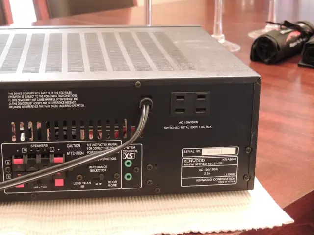 Kenwood KR-A5040 AM/Stereo Receiver- Phono In, 80 watts in Stereo Systems & Home Theatre in Mississauga / Peel Region - Image 11