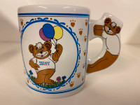 1990s Vintage Zellers Zeddy Teddy Bear Coffee Mug