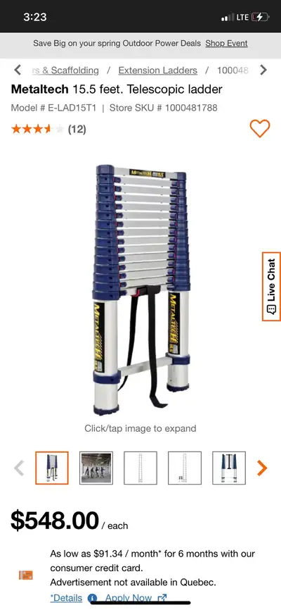 Metaltech 15.5 ft Ladder, View more